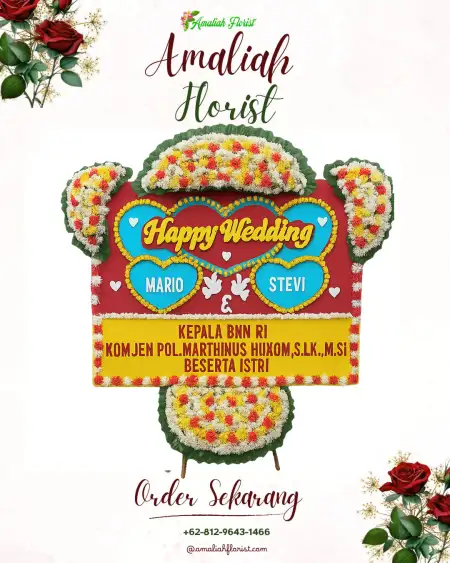 Papan Bunga Pernikahan Kromong